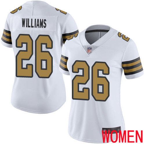New Orleans Saints Limited White Women P J Williams Jersey NFL Football 26 Rush Vapor Untouchable Jersey